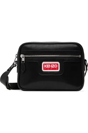 KENZO Logo Large Crossbody Bag in Black for Men