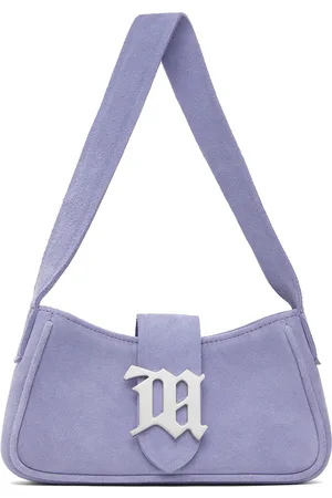 Marge Sherwood Mini Hobo Crinkled Leather Shoulder Bag In Purple Heater