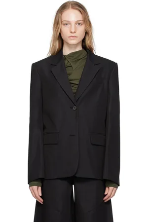 OPEN YY Black Single-Breasted Blazer