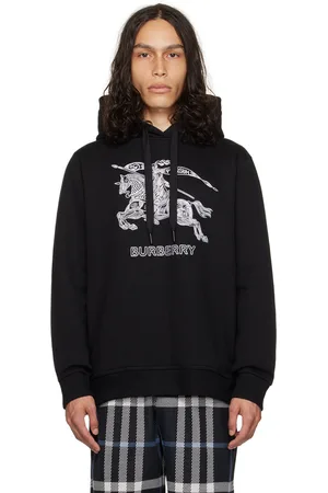 Mens black cheap burberry hoodie