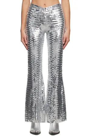 W Regular Fit Women Silver Trousers  Buy W Regular Fit Women Silver  Trousers Online at Best Prices in India  Flipkartcom