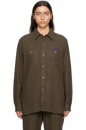 Corduroy Oversized Worker Shirt - Grey