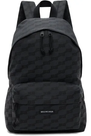 Balenciaga Men's Signature Medium Backpack Bb Monogram Jacquard Canvas - Brown - Backpacks