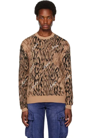 Mens cheetah clearance sweater