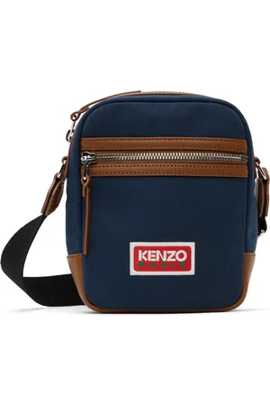 Kenzo Poppy-patch Messenger Bag - Black
