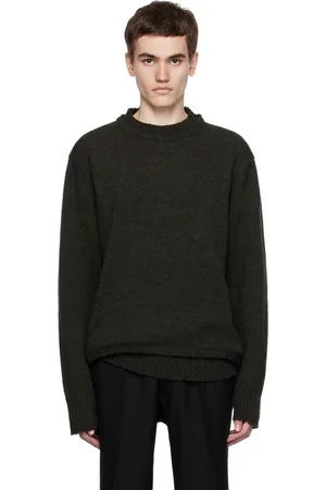 Maison Margiela Green Elbow Patch Sweater