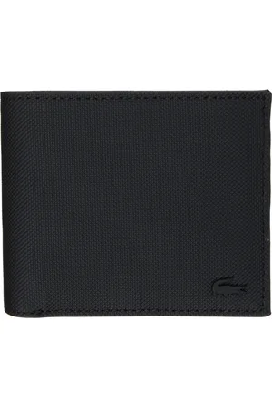 Lacoste Small Leather Billfold Wallet Black NH1115FG