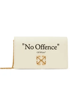 White Off White Jitney Quote Wallet on Chain Baguette – Designer Revival