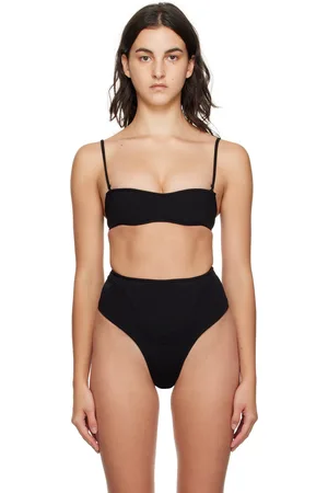 Louis Vuitton Lace Front One-Piece Swimsuit BLACK. Size 42