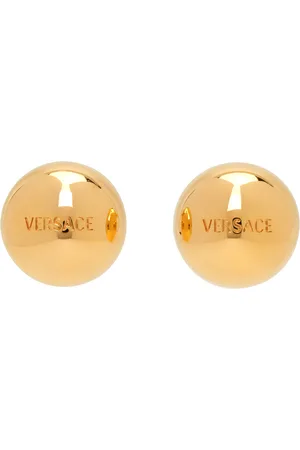 Versace Gold V Stud Earrings Versace