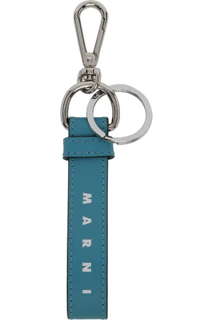 Marni - Colour Block Saffiano Leather Keyring - Key Rings - Woman - Green