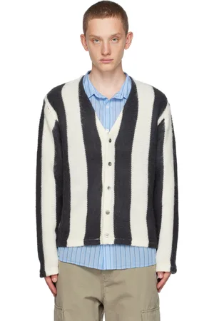 Black Blue Striped Cardigan