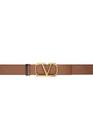 Valentino Garavani Reversible Black & Blue Vlogo Signature 40mm Belt Nero Ocean / 90