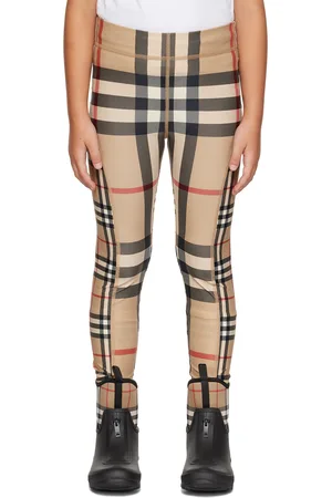 Burberry: Brown Check Leggings | SSENSE