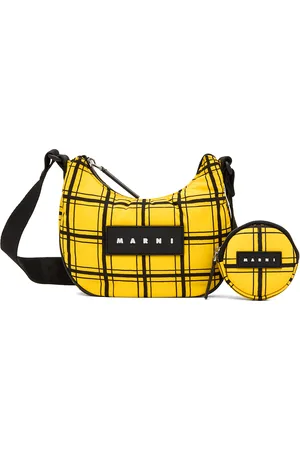 Checkered Graphic Baguette Bag