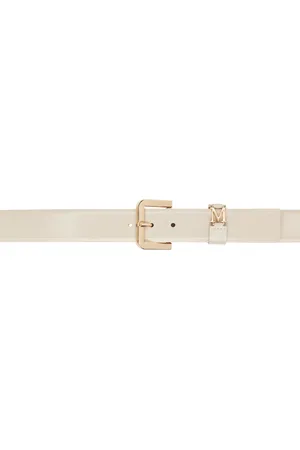 VERO MODA Beige Croc Embossed Belt