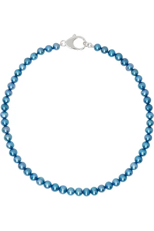 Turquoise Madonna & Oval Pendants on Silver, Blue Ceramic & Ruby Necklace - Men's  Necklaces | Lazaro SoHo
