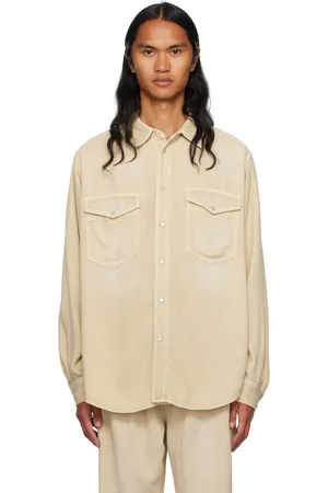 Regular Fit Denim shirt - Cream - Men | H&M HK
