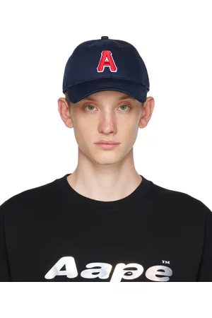 AAPE by *A Bathing Ape logo-embroidered Baseball Shirt - Blue