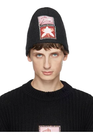 MISBHV Black Lily Orchid Beanie