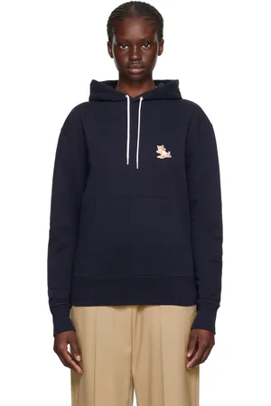 Maison Kitsuné Navy Chillax Fox Patch Hoodie