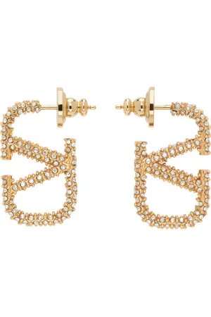 Crystal v logo signature stud earrings - Valentino Garavani - Women