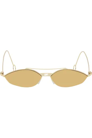 Fendi Eyewear Baguette pilot-frame Sunglasses - Gold