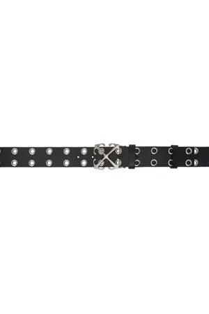 Off-White - White leather belt with metal logo OWRB112F23LEA001 - buy with  Latvia delivery at Symbol