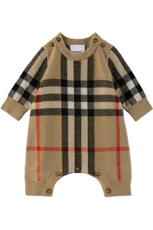 Baby Bear Cotton Jersey Onesie in Multicoloured - Burberry Kids