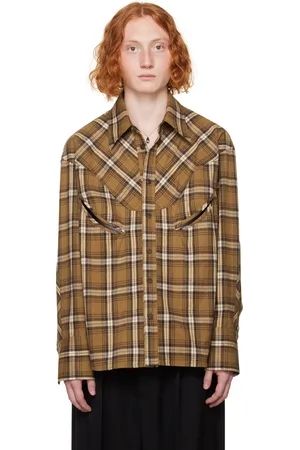 Advisory Board Crystals Abc. Narc Patch-Detail Flannel Shirt