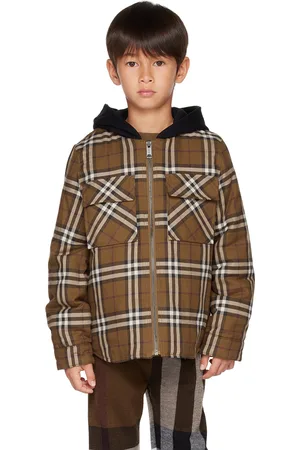 Thomas Bear Cotton Jacket in Multicoloured - Burberry Kids