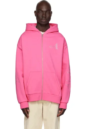 Off white cheap pink hoodie mens