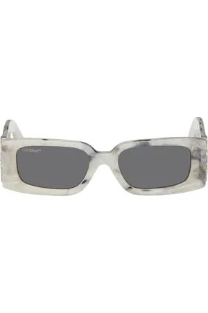 Off-White Men's Rimini Metal Rectangle Sunglasses, Black, Men's, Sunglasses Square Sunglasses