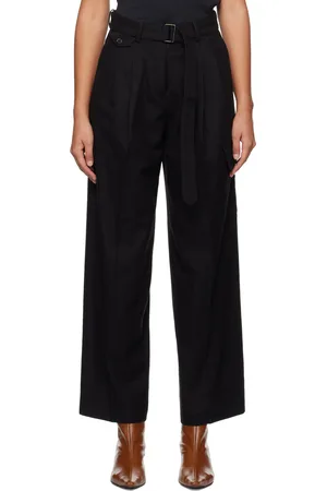 DUNST Black Belted Trousers