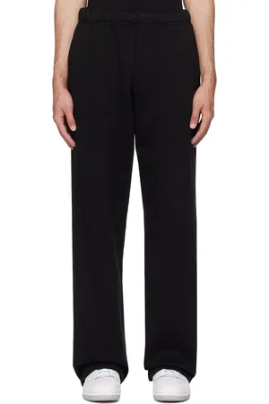 LES TIEN Jill Cotton Wide-leg Sweatpants S - Black