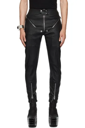 Leather Trousers - Black - men - 187 products | FASHIOLA.in