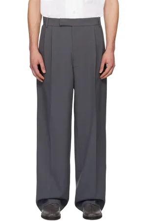 Peyton Pleated Pants - Grey Pinstripe – The Frankie Shop