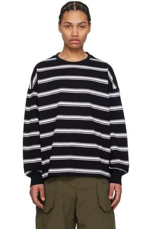 Juun.J Grey and Black Layered Long Sleeve T-Shirt Juun.J