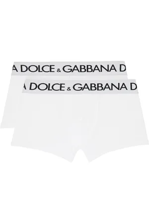 Dolce & Gabbana, Underwear & Socks, Dolce Gabbana White Striped Cotton  Stretch Logo Brief Mens Underwear