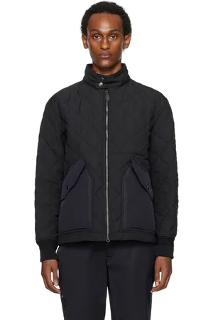 Mens black store burberry jacket