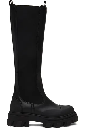 Black cleated sale boots