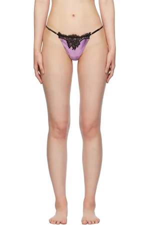 Olivia Mark – Butterfly Embroidery Low Waist Thong Panties