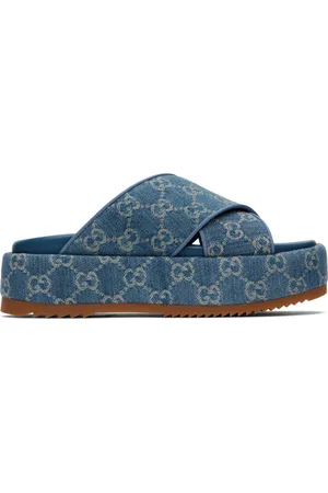 Blue gucci platform sandal new arrivals