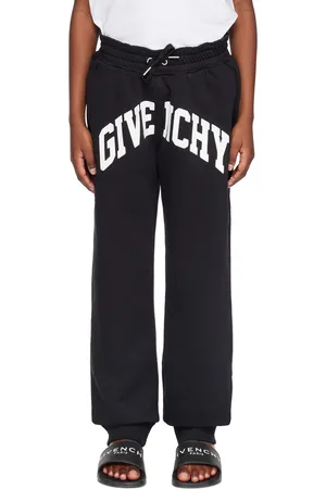 GIVENCHY: pants in printed logo cotton - Marine | Givenchy pants H24231  online at GIGLIO.COM