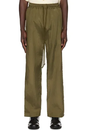 SONG FOR THE MUTE Khaki Press-Stud Track Pants
