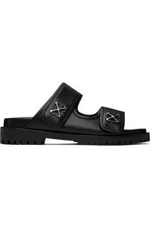 black bulk arrow sandals