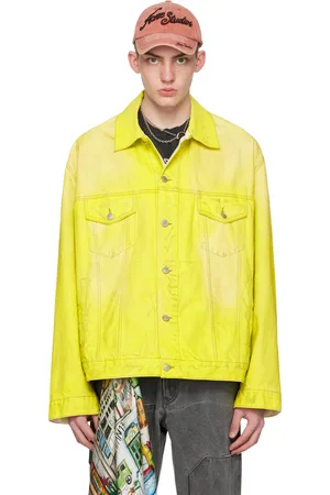Yellow Tie Waist Oversized Denim Jacket | PrettyLittleThing