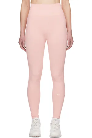 HDE Women's Color Block Fold Over Waist Yoga Pants Flare Leg Workout  Leggings Pink Hibiscus Floral / Black M