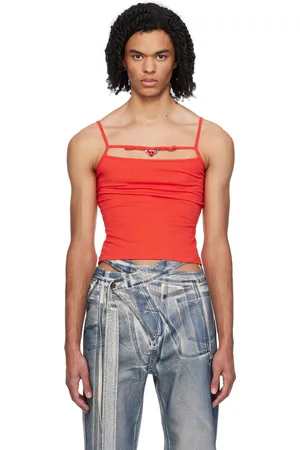 Supreme Cunts Red Logo Crop Tank Top Rock N Roll Clothing 