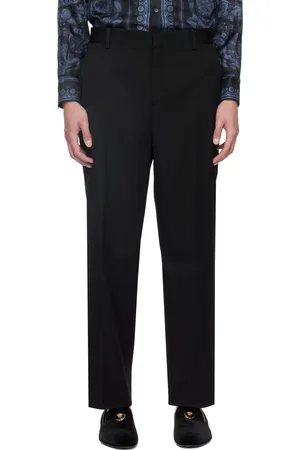 Versace Collection Black Stretch Crepe Front Zip Detail Trousers S Versace  Collection | TLC